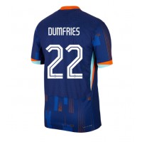 Niederlande Denzel Dumfries #22 Auswärtstrikot EM 2024 Kurzarm